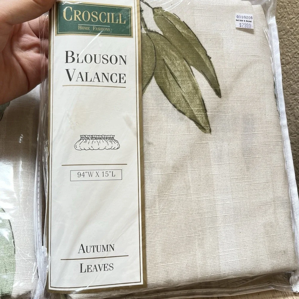 Lot of 4 Croscill Autumn Leaves 5741 Blouson Valance Vintage NOS 94 X 15